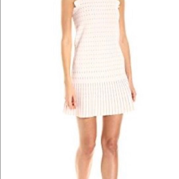 Ted Baker Soft Pink Jacquard Sleeveless Knit Dress
